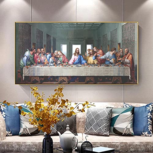 Toile de la Cène de Léonard de Vinci 50x100cm haute définition pour décoration haut de gamme