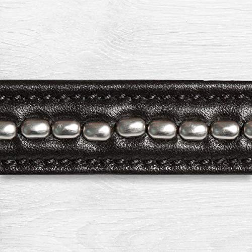 Kieffer - Dobladillo para caballo (muy suave, con perlas y nuca acolchada), color negro, Extra Warmblut