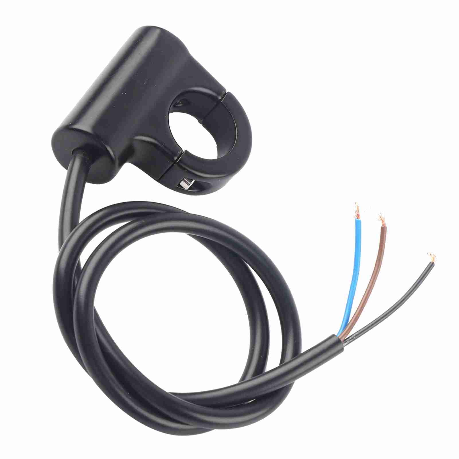 – Motorcycle Handlebar Mount Switch Push Button Headlight Brake Fog Lights ON/OFF Blue Ray Version for Motorcycle Riders (Type B self-locking button with light)