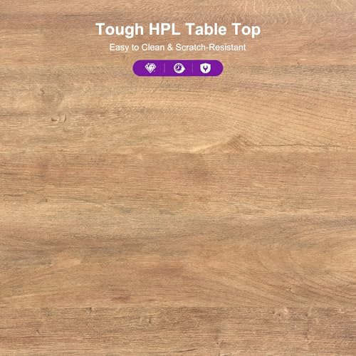 Image of PURPLE LEAF Outdoor Dining Set for 6 with Built-in Cushions Deep Teak