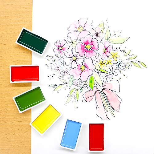 Kuretake-GANSAI-TAMBI-48-Colors-Set-Watercolor-Paint-Set-Professional-quality-for-artists-and-crafters-AP-Certified-water-colors-for-adult-Made-in-Japan