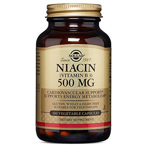 Solgar, Niacin Vitamin B3 500 Mg Vegetable Capsules, 100 Count