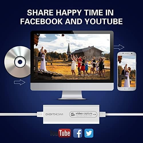 image for VIXLW VHS TO Digital Converter, USB Video Capture Card, Video Capture 