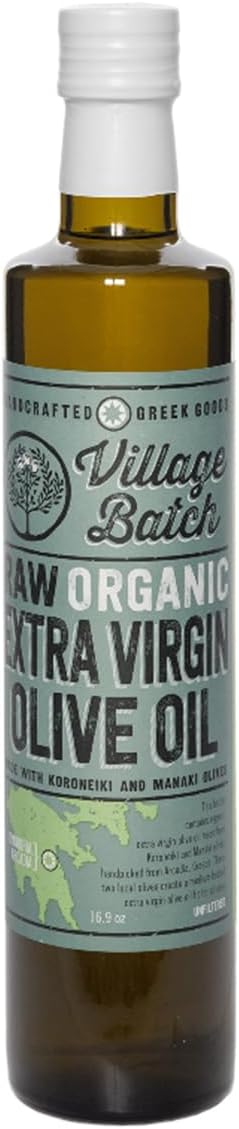 VILLAGE BATCH - AWARD WINNERS - KORONEIKI OLIVE OIL Greek Olive Oil ORGANIC COLD PRESSED OLIVE OIL Extra Virgin Olive Oil High In Polyphenols - Aceite De Oliva Extra Virgen - Olive Oil for Cooking Oil