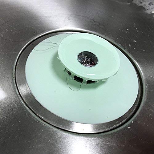 Techpugg Creative 2-in-1 Silicone Stop and Filter Drain Stopper/Strainer/Hair Catcher (Standard Size, Assorted Colour) -2 Pieces
