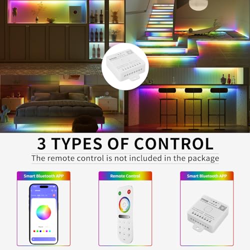 Controlador LED 12-en-1 SP630E Bluetooth para Tiras LED miniatura 3