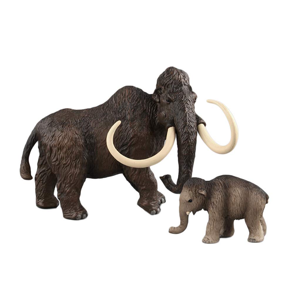 Amazon.co.jp: マンモス親子彫刻像家の装飾動物モデルコレクション装飾