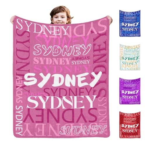 Personalized Name Blanket for Kids Adults, Customized Name