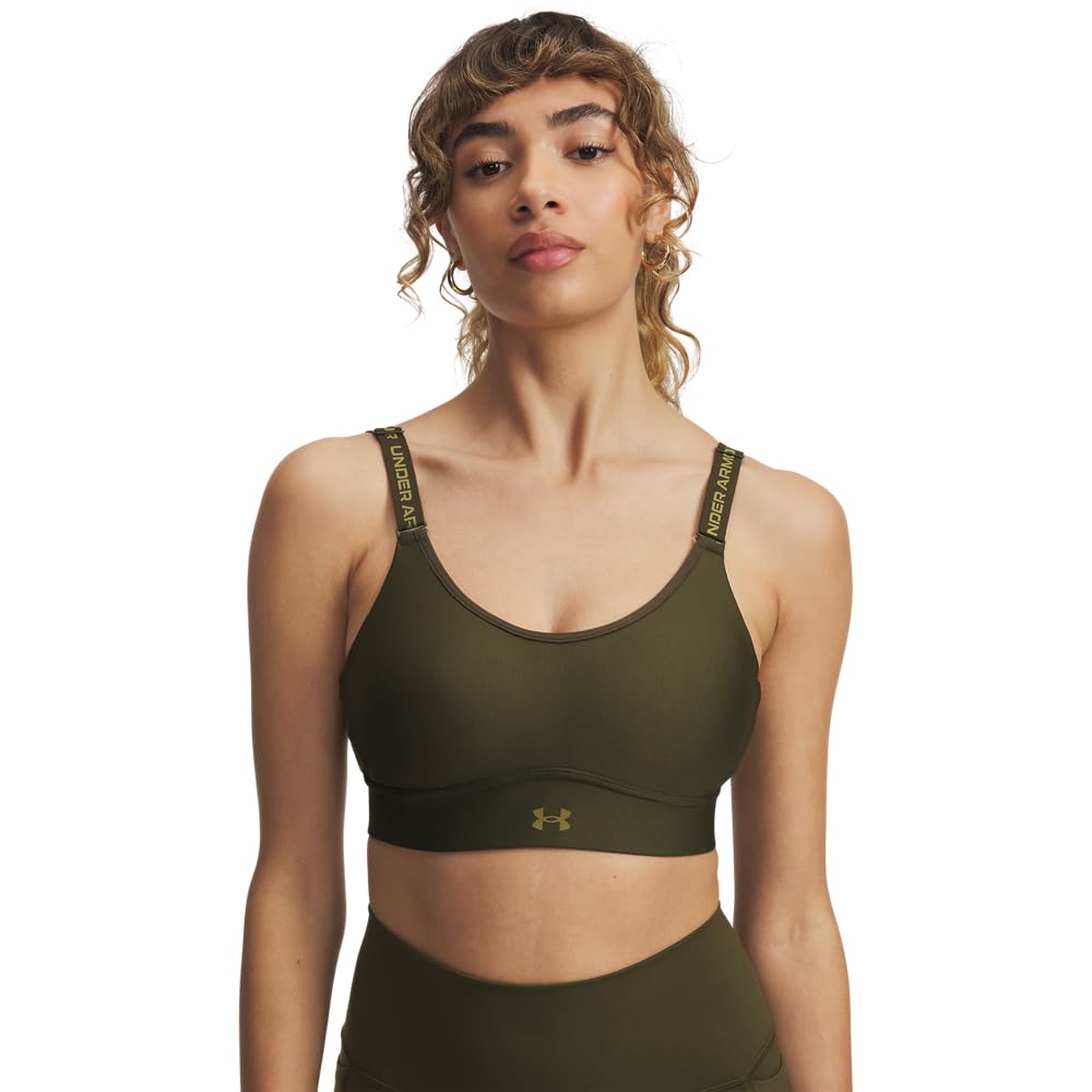 Under Armour Women's Armour Mid Heathered Sports Bra