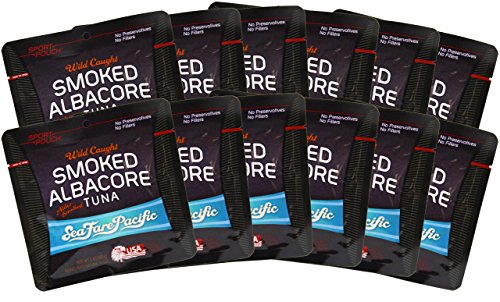 Sea Fare Pacific Wild Caught Albacore Tuna, Smoked Sport Pouch, 3 Ounce (Pack of 12)