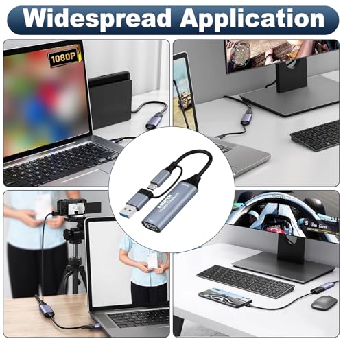 Tarjeta de Captura de Video HDMI a USB C 3.0 4K Entrada 1080P 60FPS Capturadora de Video Externa para Streaming Juegos Clases Online Reuniones para PC Mac Portátil Windows - imagen 5