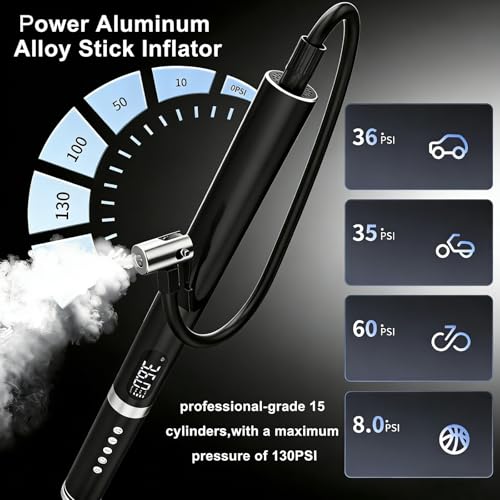 50% Off BGPRECISE Aluminum Stick Tire Inflator Air Compressor - Image 5