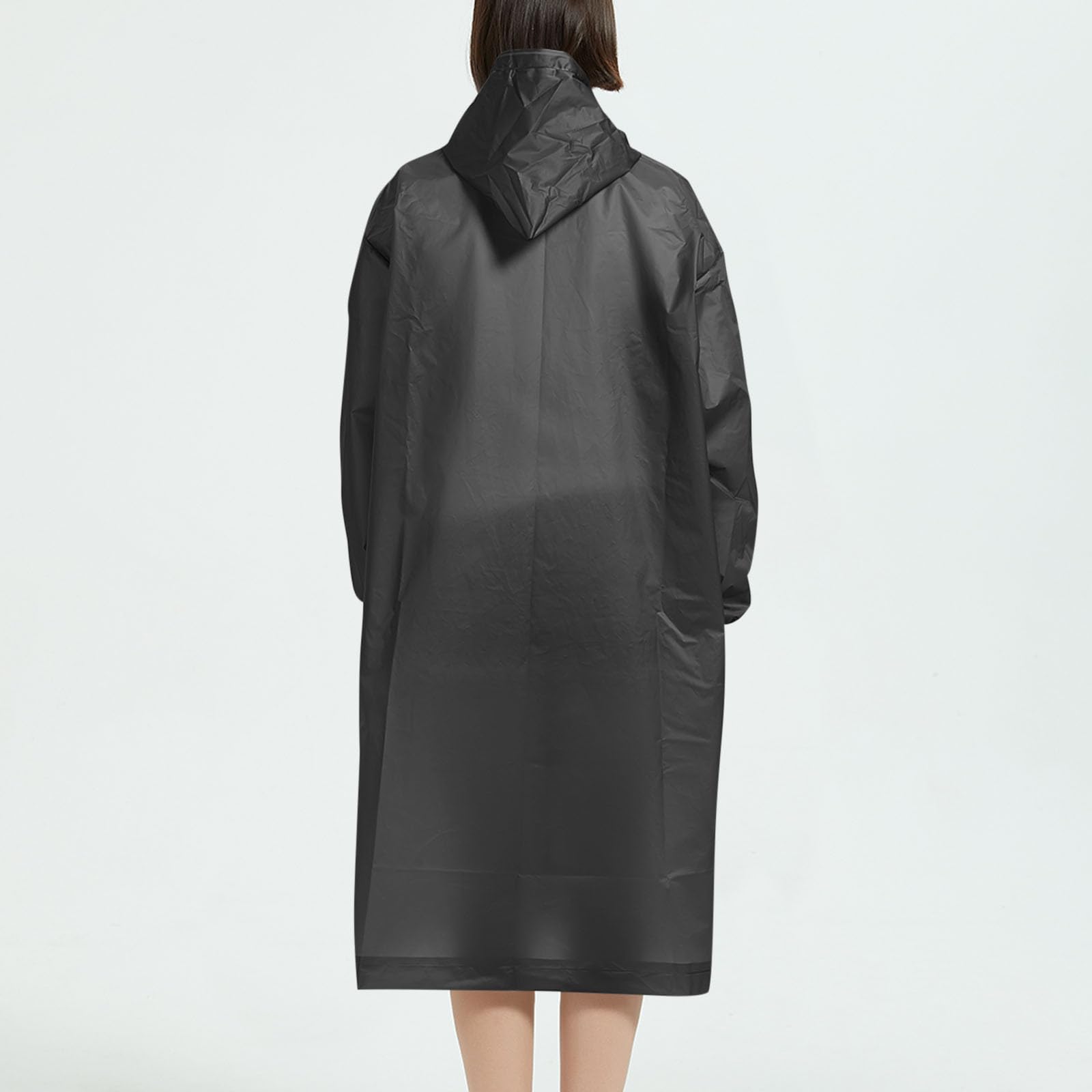 SYDUZAX Veste Longue Femme Grande Taille Manteau Imperméable Femme Vestes à Capuche Manches Longues Veste de Pluie Pour Homme et Femmes Manteau Coupe-Vent de Imperméables Surdimensionné