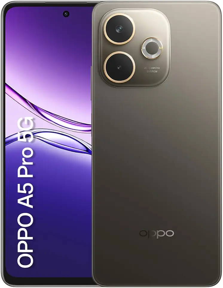 Smartphone OPPO A5 Pro 5G 256GB 8GB Ram IP69 50MP AI Câmera Bateria 5800mAh NFC Marrom