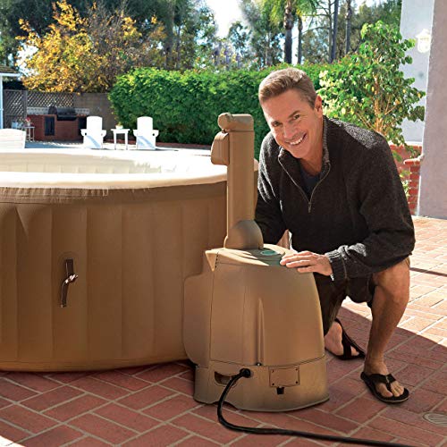 MRT SUPPLY Aufblasbarer Whirlpool für 4 Personen, Hellbraun – Bild 8
