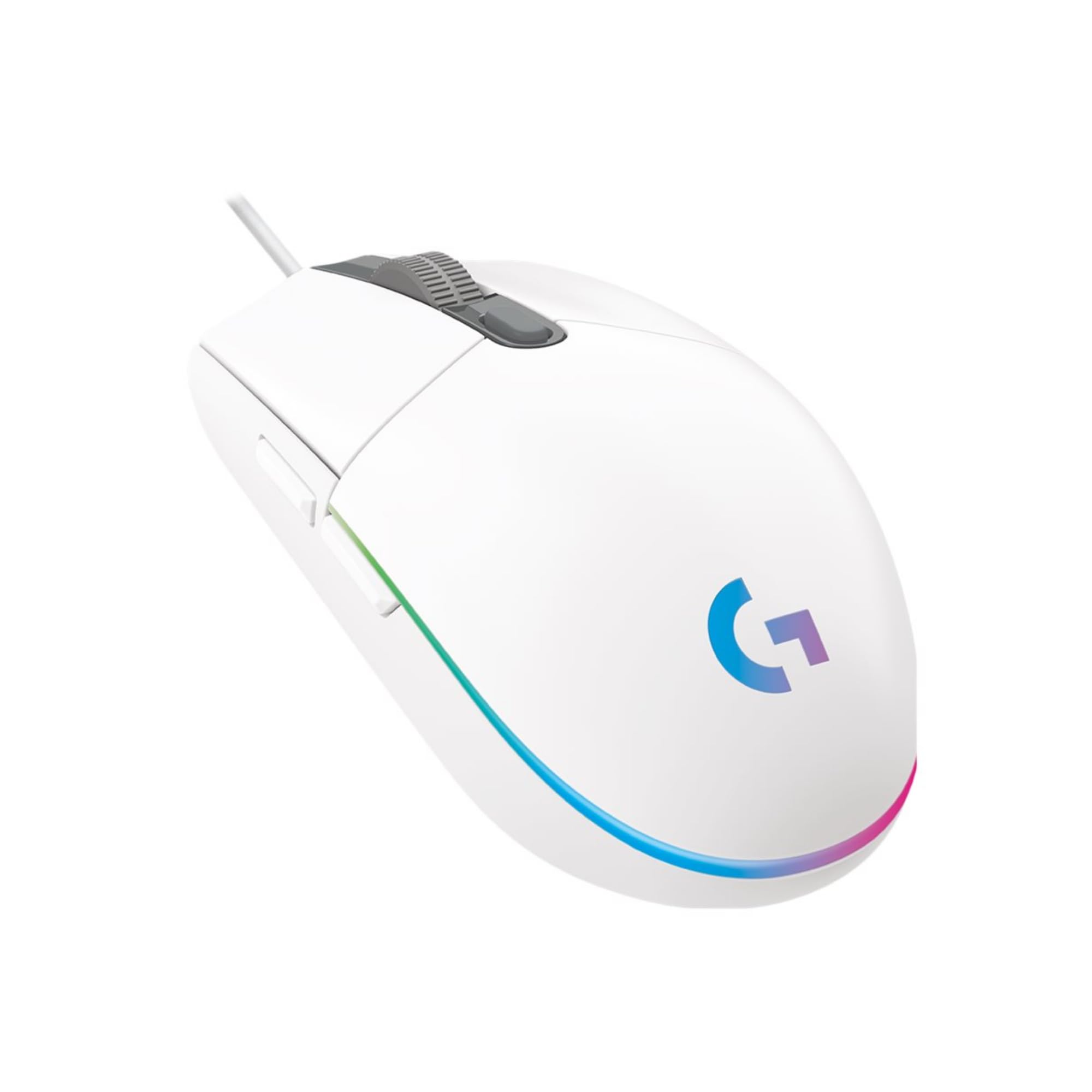 Logitech Gaming Mouse G102 LIGHTSYNC Maus für Rechtshänder, Optisch, 6 Tasten, kabelgebunden, USB, Weiß