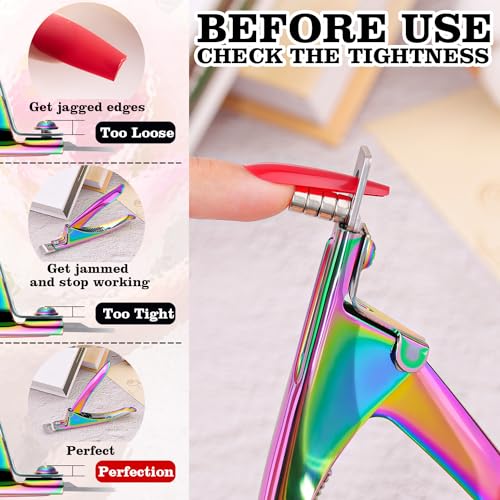 Belleboost Chameleon Metal Premium Adjustable Nail Clippers With Magnet Sizers For Acrylic Nails, Professional Stainless Steel Fake False Nail Tip Clipper Cutter Trimmer thumb #4