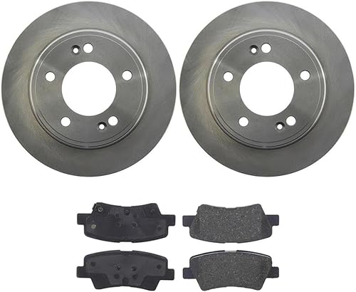 3x Rear Brake Kit-Brake Rotors Kit Ceramic Brake Pads Brakes And Rotors For Hyundai Elantra GT 2017 2018 For Hyundai Veloster 2015-2017 For Kia
