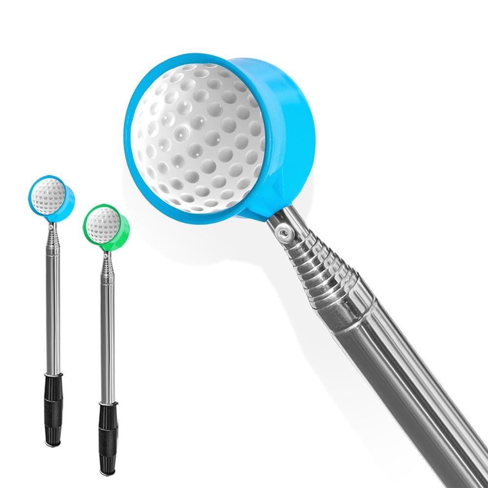 For Water Rescue Golf Ball Retriever en acier inoxydable, design télescopique pour une utilisation facile (vert, 3,7 m)