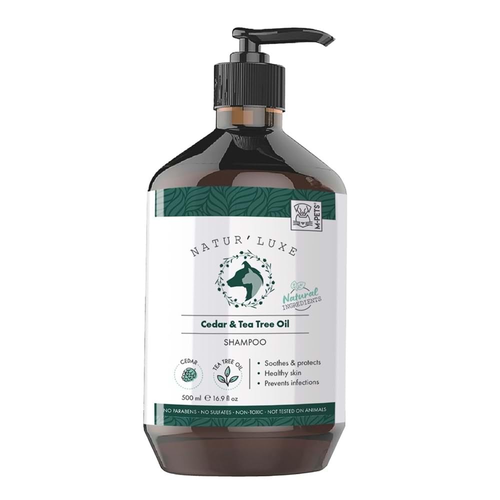 M-PETS NATURLUXE DOG SHAMPOO CEDAR & TEA TREE OİL 500ML