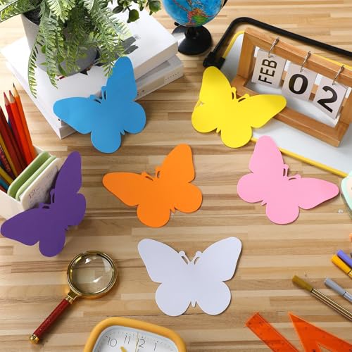 Image of Ireer 48 Pcs Large Foam Butterfly Cutouts 6 Inch Colorful Spring Bulletin Board Decoration Butterfly Shaped Cutouts for Spring Teacher Classroom DIY Crafts School Office Wall Decor