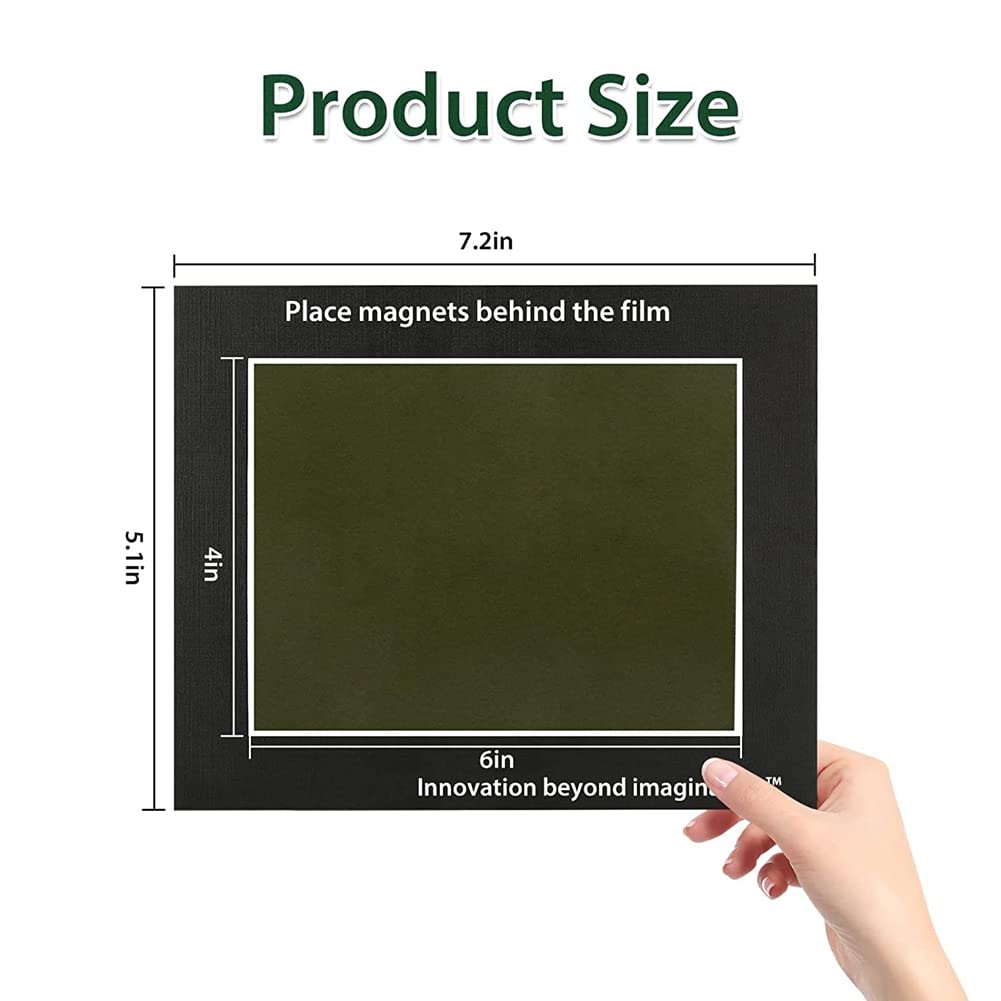 Film de Visualisation de Champ MagnéTique 15,2 X 10,2 Cm, Feuille D'Affichage de Flux MagnéTique, ModèLe MagnéTique de RéCupéRation Automatique InstantanéE pour Scientifique