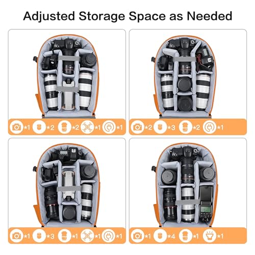 Image of MOSISO Camera Backpack, Photography Camera Bag 15-16 inch Waterproof Hardshell Case with Tripod Holder&Laptop Compartment
