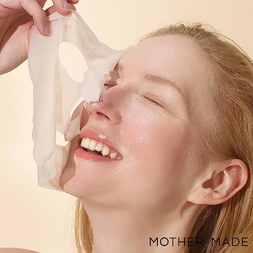 Mother Made Deep Moisturizing Korean Snail Mucin Face Sheet Masks 10Ea With 22,050Ppm Snail Secretion Filtrate, 2% Niacinamide, Collagen, Vitamin C & E, Hyaluronic Acid | Glowing Skin | Snail Essence Face Mask For Dry, Sensitive Skin, Korean Skincare #TOP3