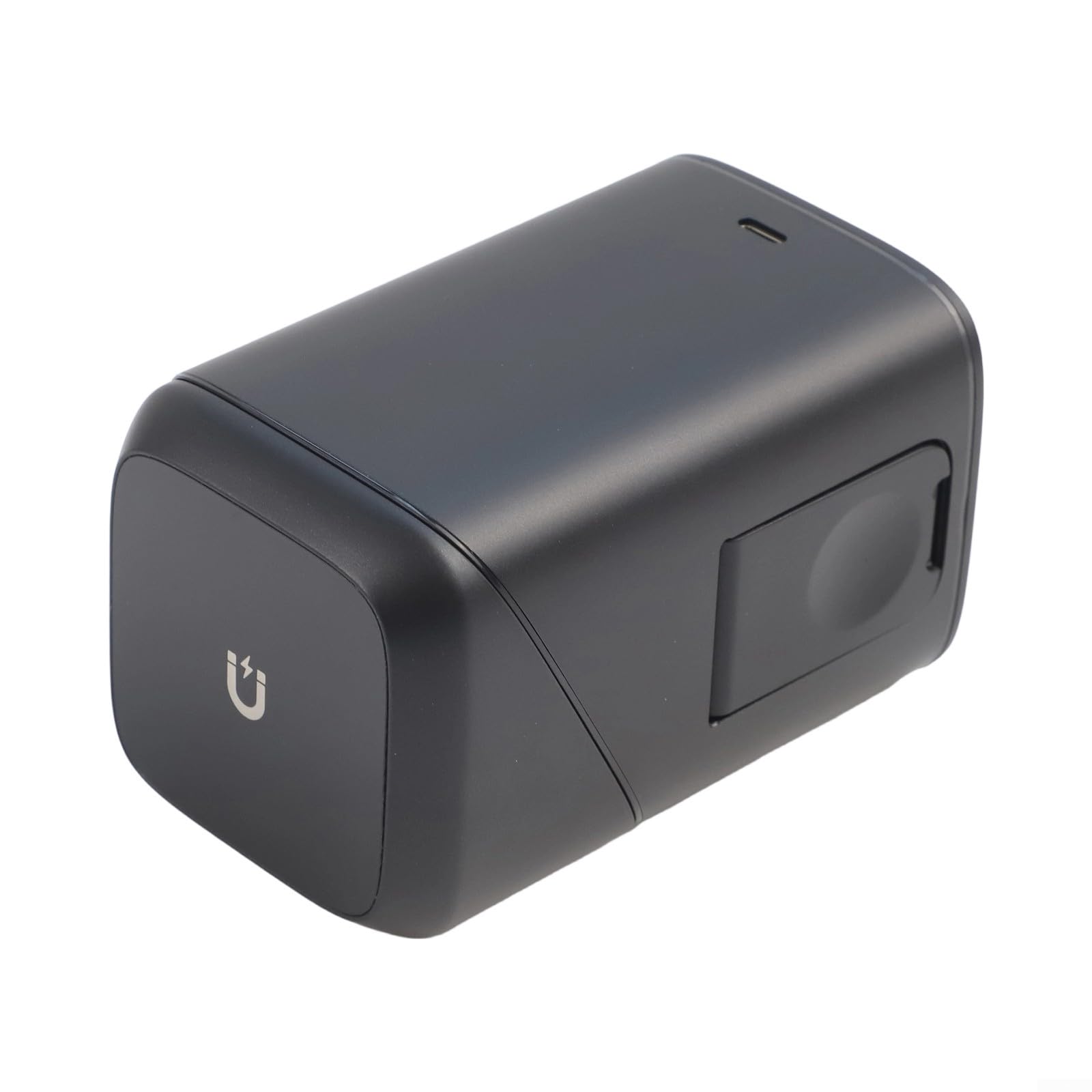 Station de charge sans fil de 7,6 cm avec rotation automatique à 180°, support de charge rapide 15 W pour montre et écouteurs, station d'accueil forte adsorption (noir)