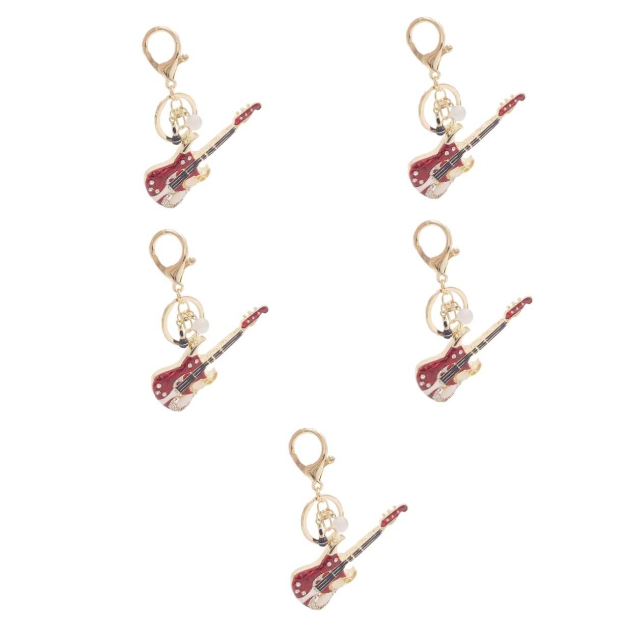 SHERCHPRY Chitarra Chiave Anello Ciondolo Donne Catena Chiave Degli Uomini Del Pendente Mini Accessori Sacchetto Della Catena Chiave Posteriore Portachiavi Basso Accessori Cinturino