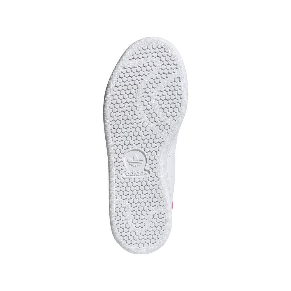 Adidas Uniseks - Dzieci Stan Smith, Buty Sportowe, Cloud White/Cloud White/Bold Pink, 36 2/3 EU EU