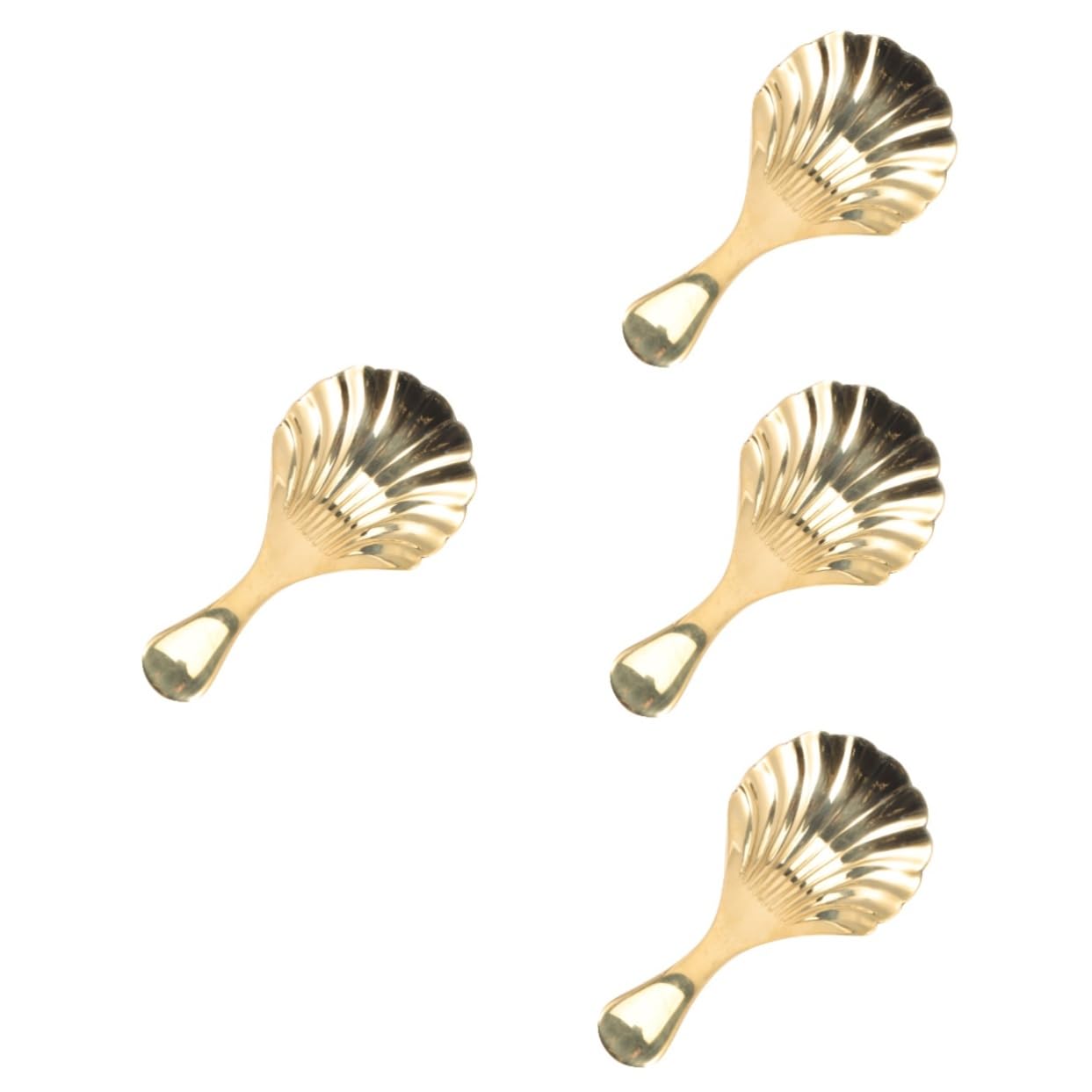 Zerodeko 4stücke Brass Teelöffel Handgefertigter Messlöffel Aus Messing Für Tee Kaffee Gewürze Leicht Tragbar Vielseitig Einsetzbar Für Küche Und Haushalt