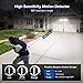 SANSI 55W 7000LM Motion Sensor Outdoor Security Lights, Super Bright 5000K Dusk to Dawn Flood Light, 320° Beam Angle, Best Outdoor Lights for Yard, IP65 Waterproof, ETL Listed, Black