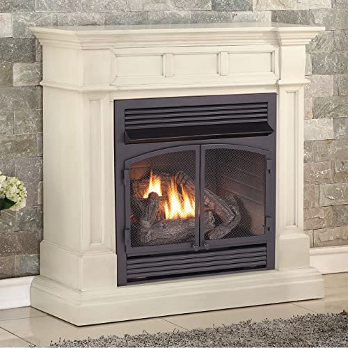 Duluth Forge Dual Fuel Ventless Gas Fireplace System with Mantle,