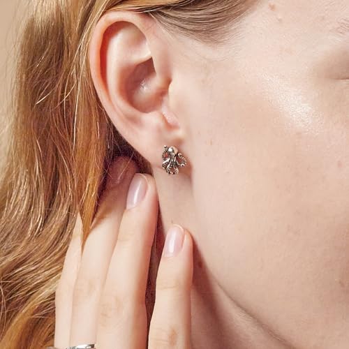 Boma Jewelry Sterling Silver Octopus Stud Earrings3