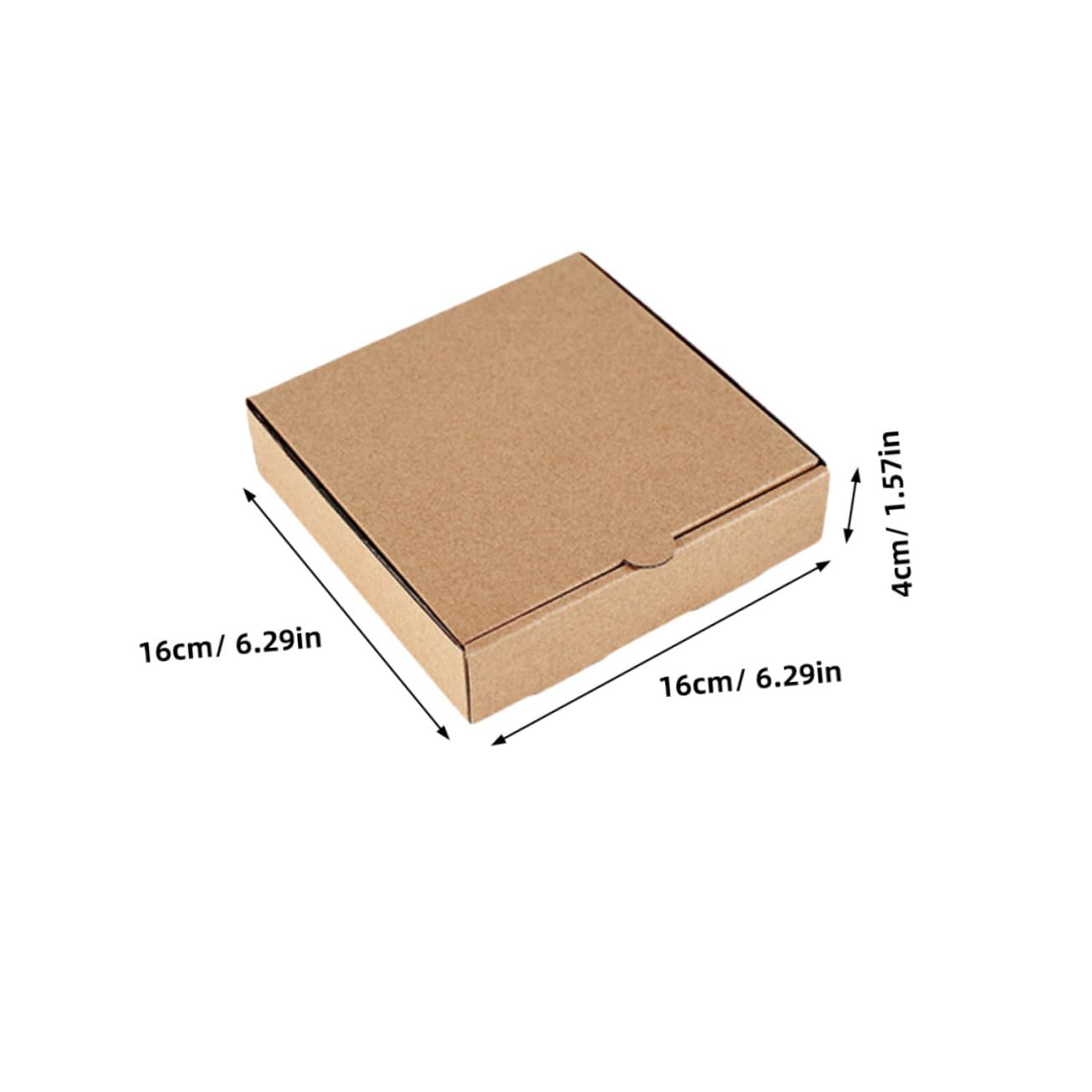 ERINGOGO Boite Pizza Mini en Papier Carré, Paquet de 10pcs, Design Élégant et Compact, pour Fête et Présents Artisanaux
