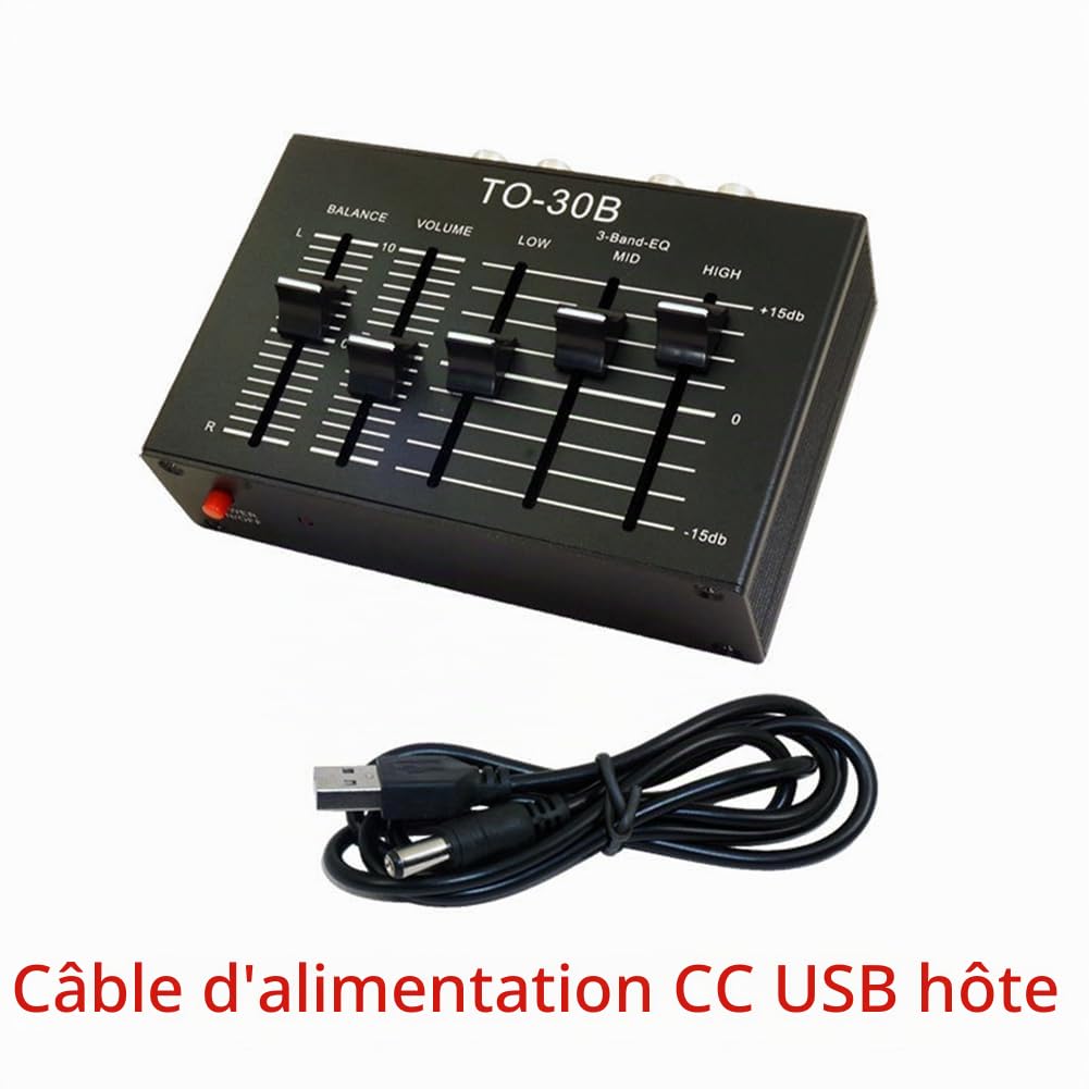 To-30B DC5V Égaliseur Audio Stéréo Préamplificateur Équilibré à Trois Bandes Hautes, Moyennes et Basses Contrôle du Volume de L'Équilibre Audio