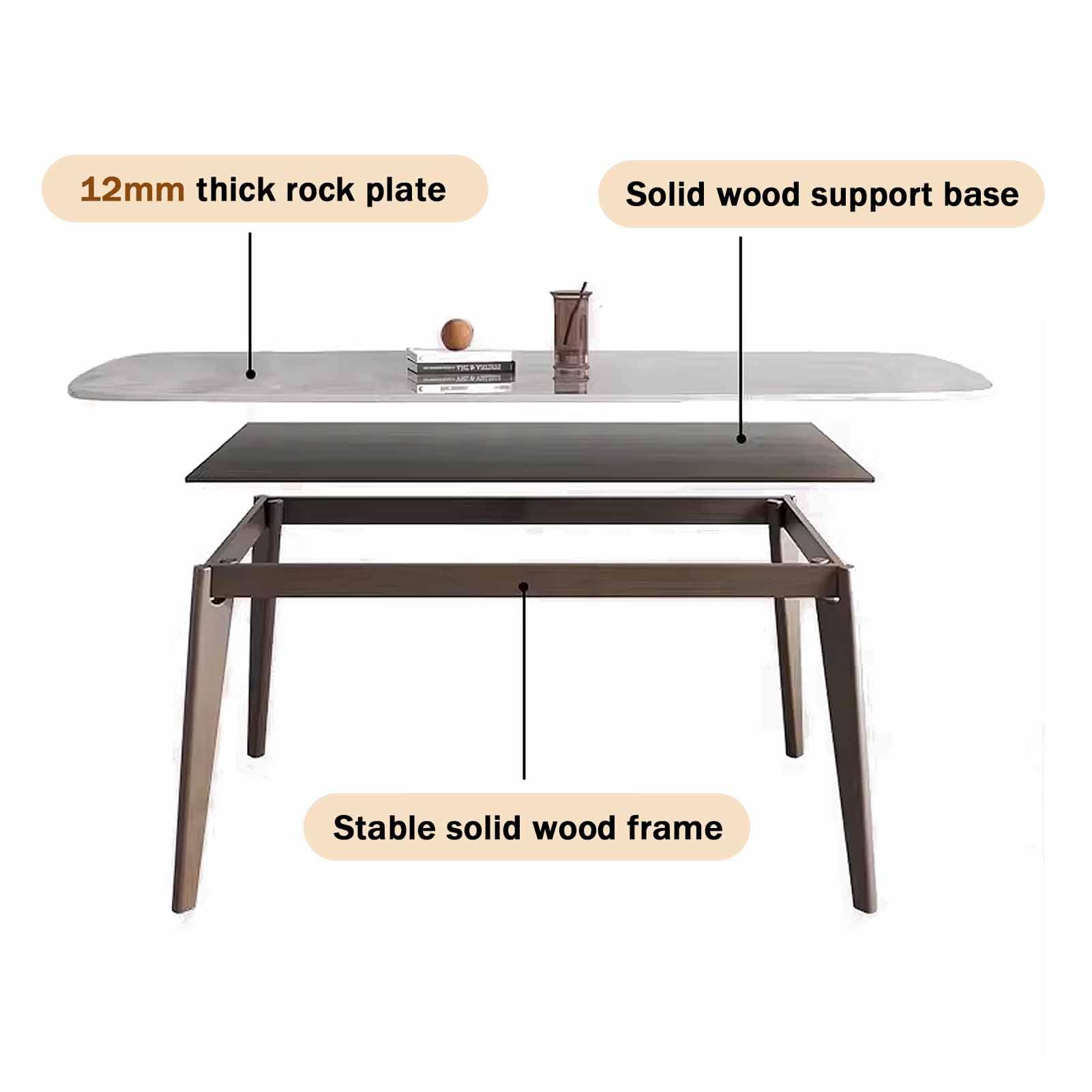 Elegante tavolo da pranzo bianco 120 x 70 cm, cornice rettangolare in legno per 4-6 posti, perfetto per sala da pranzo, cucina e soggiorno (solo tavolo)