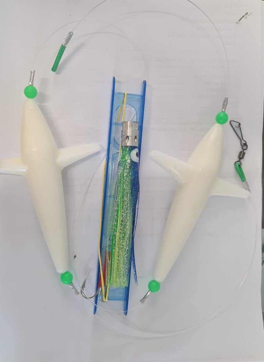 Kit Artigianale per Pesca A Traina Tonni, Tonnetti, Lampughe e Palamiti, Pesci Spada, alletterati. Modello di Lenza a Scelta!