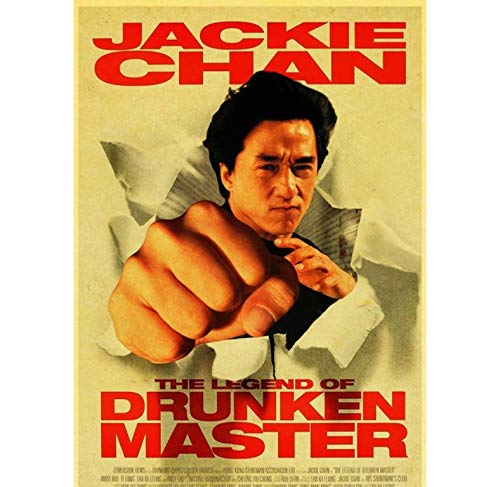 Radiancy Inc Jackie Chan China Kungfu Movie Star Posters And Prints Art Canvas Painting Wall Pictures Home Decoration 50X70Cm No Frame