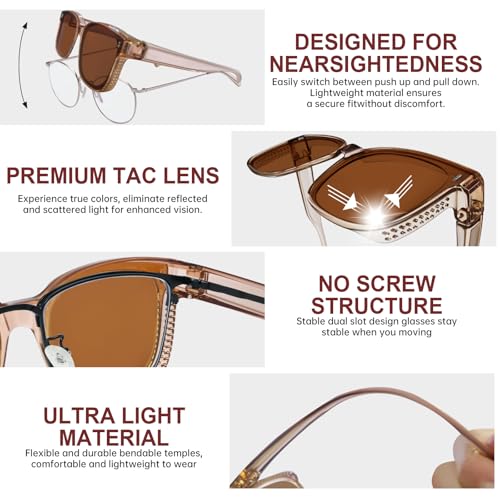 Polarized Fit Over Glasses Sunglasses for Women Men, Oversized Square Sun Glasses UV400 Protection Shades for Driving4