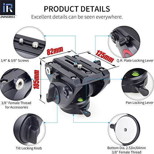 H80 Video Fluido Testa Idraulico Smorzamento per