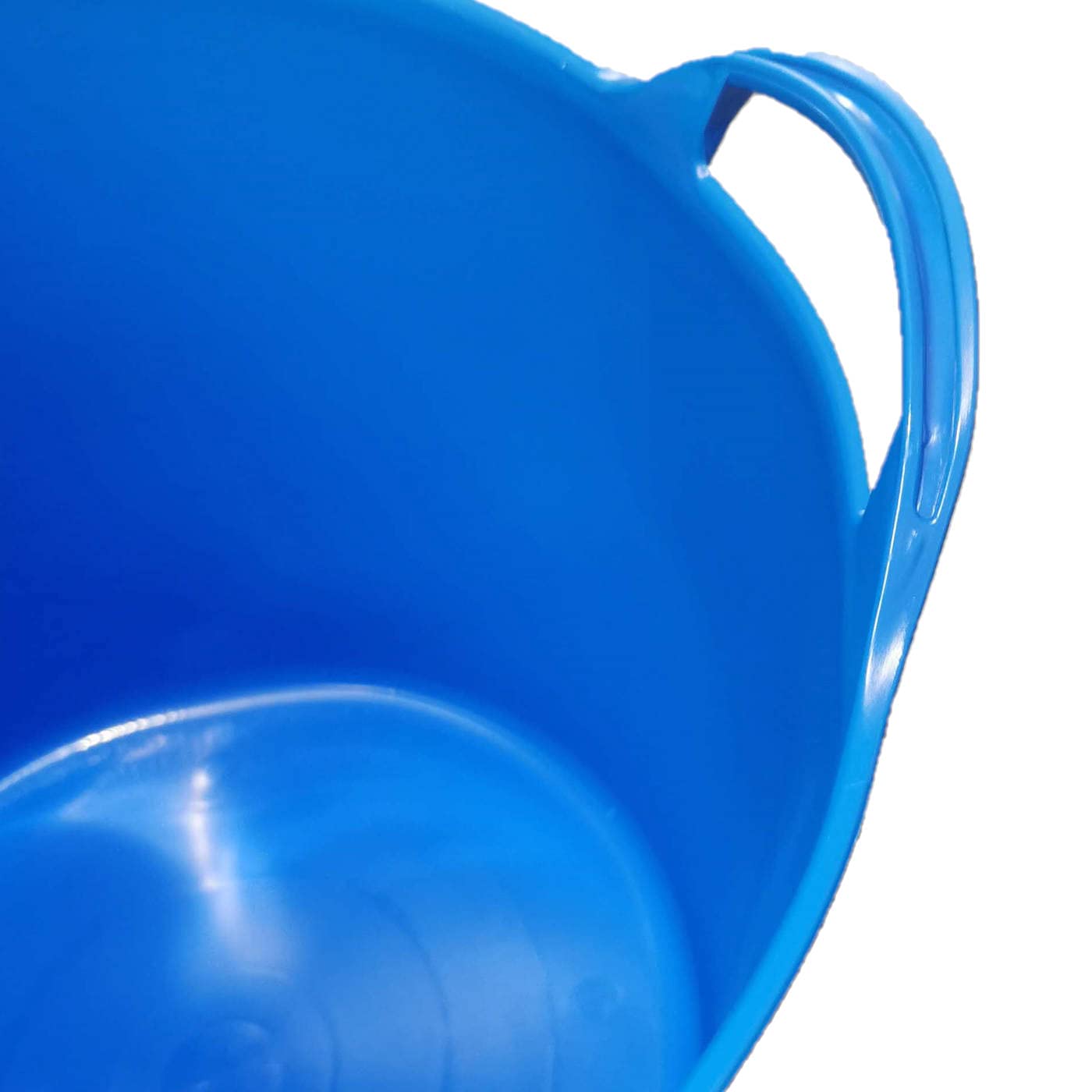 Pack de 6 capazos de plástico Flexible, de Color Azul, de 45 x 33 cm con Capacidad de 42 litros, con Asas, Ideal para Trabajo de Vendimia, Agricultura… Cubo de plástico(6uds / 42 litros Azul)
