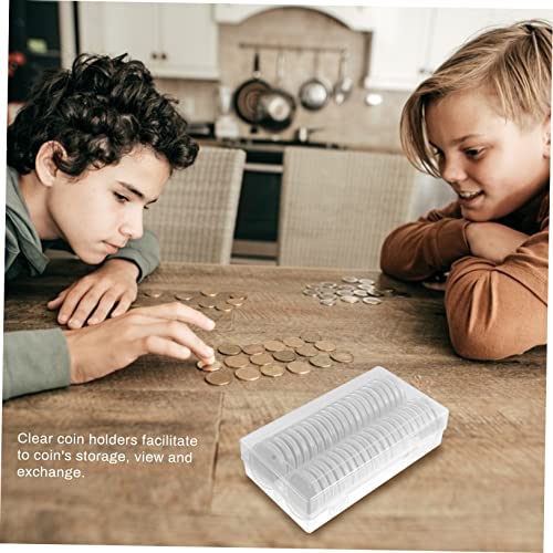 40 cápsulas protectoras para monedas con caja organizadora miniatura 4
