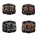 Lovef 4 Pcs Wood Double Combs Magic Hair Clips Women Hair Combs Bun Maker Hair Accessories