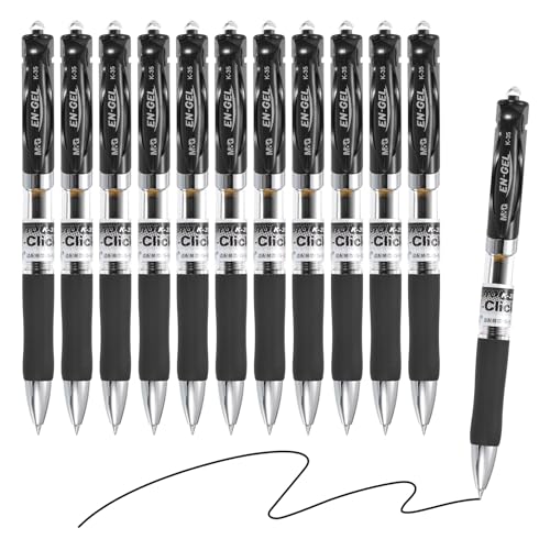 Bolígrafo Gel M&G Punta Media 0.5mm Pack 12 Unidades Negro miniatura 1