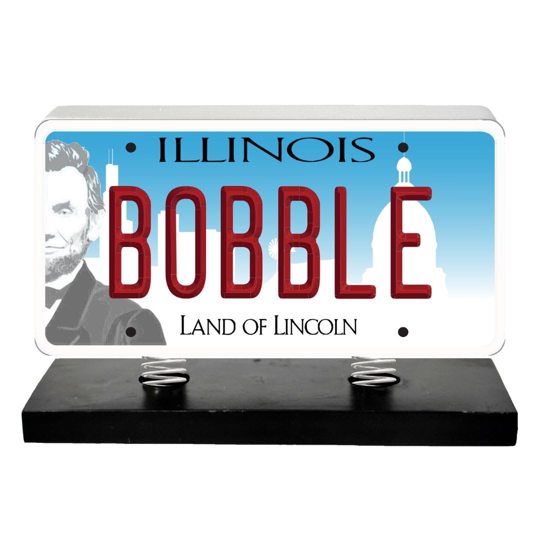 National Bobblehead Hall of Fame and Museum Illinois License Plate Bobble