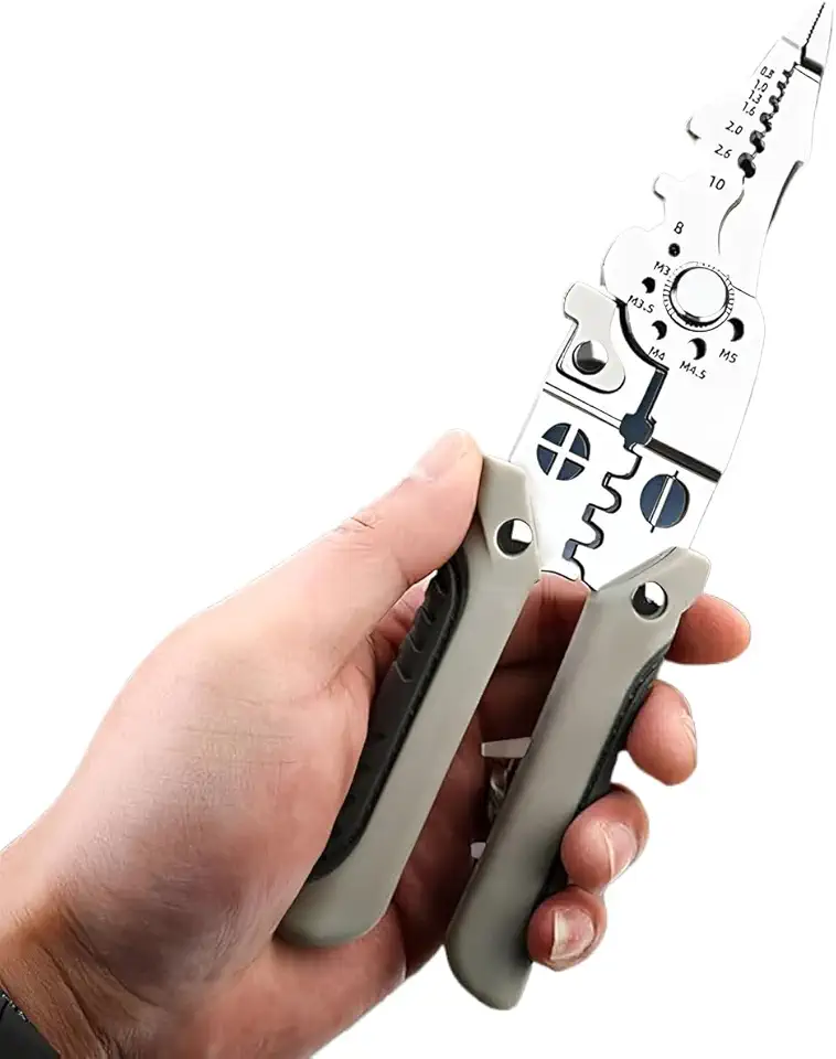 Alicate Multiuso para Crimpar e Decapar Fios para Eletricistas Mecânicos e Amantes de DIY Ideal para Instalações Elétricas Automotivas