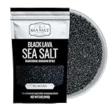 Hawaiian-Style Black Lava Sea Salt for Cooking & Finishing, Black Sea Salt with Activated Charcoal, 5 oz Bag