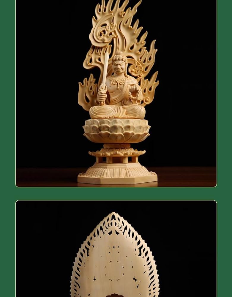 Amazon｜開運十二干支 お守り 本尊 檜木彫 八大守護神 [仏像